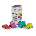 Miniland - MLE32253 ECO Minimobil - 3 -5 po - Ensemble de 4-Ces jouets didactiques amusants stimulent l'apprentissage de l'environnement physique et social et peuvent servir de soutien dans les premiers pas vers l'éducation à la sécurité routière.