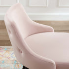 Modway - Adorn Performance Velvet Tabouret de comptoir - Rose - Ensemble de 2-Tissu résistant aux taches durable