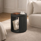 Manhattan Comfort - Table d’appoint contemporain Alure 20" - Charbon-Compartiment de rangement vertical ouvert pour livres, objets décoratifs ou essentiels du quotidien