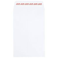 Jam Paper - Enveloppes colorées Open End avec fermeture autocollante, 15,2 x 23,8 cm l, Blanc, Paquet de 25-Couleur : Blanc