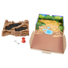Kinetic Sand - Creuser pour Dinos Dino Dig-Non toxique et sans danger : Le Kinetic Sand est non toxique, hypoallergénique et sans danger, parfait pour les jeux de rôle, les loisirs créatifs, l'art sur sable et les activités manuelles pour les enfants. Il est élaboré à partir de sable naturel et ses grains collent entre eux comme par magie pour un rangement facile.