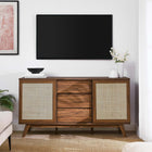 Modway - Soma 59" Buffet - Noyer-Tissage naturel en rotin