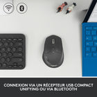 Logitech - Souris sans fil Triathlon M720 multi-dispositif - Noir-Conçue pour durer grâce aux touches qui sont construites pour résister à jusqu'à 10 millions de clics