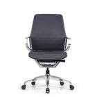 Nexten Pro - Chaise de bureau - Dossier haut - Grise-Chaise de bureau en cuir véritable haut de gamme