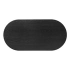 Modway - Vigor Ovale de 47 po Table basse - Noir-Capsules de pied ajustables
