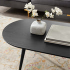 Modway - Vigor Ovale de 47 po Table basse - Noir-Laque noire mat