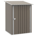 Outsunny - Remise de jardin 3,3 pi x 3,4 pi avec porte verrouillable, brun-Parfaitement conçu pour les outils de jardin, les équipements d'entretien des pelouses, les fournitures de piscine et plus encore 