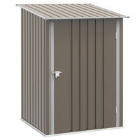 Outsunny - Remise de jardin 3,3 pi x 3,4 pi avec porte verrouillable, brun-Parfaitement conçu pour les outils de jardin, les équipements d'entretien des pelouses, les fournitures de piscine et plus encore 