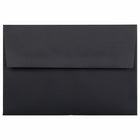 JAM Paper - Enveloppes d'invitation A8 doublées d'aluminium - 5,5 x 8,125 - lin noir avec feuille d'or - Paquet de 25-Ces enveloppes sont parfaites pour envoyer des invitations, des cartes de voeux, des RSVP, des cartes de remerciement, des cadeaux d'anniversaire, des remises de diplômes, des vacances et plus encore