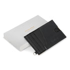 Champs - Porte-cartes mince en cuir Iconic - Noir/Noir-Compartiment central