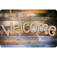 Ashley Productions - The Original Fun Mat - Tapis de Bienvenue - 15 -5" x 23 -5" - Bois Récupéré Bienvenue-Mesure et conception : Le tapis de bienvenue en bois récupéré mesure 15,5 po x 23,5 po.