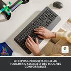 Logitech - Signature K650 Clavier sans fil Ergonomique Entier avec Repose-Poignets - Graphite-Pour une meilleure productivité : clavier sans fil complet et accès aux bons raccourcis, gagnez du temps grâce à l’activation/désactivation de la sourdine, la capture d’écran, la navigation Web, etc.