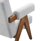 Modway - Lyra Tissu Fauteuil - Tissu gris clair-8