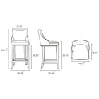 Manhattan Comfort - Shubert tabouret de bar moderne 22,64" en similicuir rembourré - taupe foncé-Recouvert d’un magnifique similicuir avec rembourrage rempli de mousse haute densité