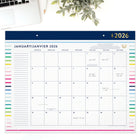 AT-A-GLANCE - Sous main mensuel Emily Ley bandes joyeuses 2026 - 17 po H x 21 3/4 po l - bilingue-12 mois : janvier 2026 à décembre 2026