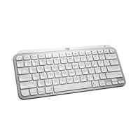 Logitech - MX Keys Mini pour Mac Clavier Minimaliste Sans Fil Eclairé - USB-C - Gris Pale-Clavier sans fil rétroéclairé minimaliste