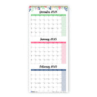 Blueline - 2025 Calendrier mural mensuel de 3 mois par feuille 14 mois - 27 po x 12-1/4 po - Feuillage - Anglais-14 mois: décembre 2024 à janvier 2026