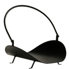 Outsunny - Porte-bûches 16 po courbé pour cheminée- panier de rangement à bois avec poignée flexible-Avec un format compact et un design élégant 