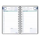 Blueline - 2026 Agenda quotidien DuraFlex avec Couverture texturé extra robuste - 8 po x 5 po - Noir - Bilingue-Reliure spirale double avec couverture rigide Duraflex extra robuste