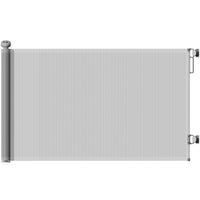 PawHut - Barrière pour Chien Rétractable Extension jusqu'à 55" L, 34" H, Gris-La barrière pour chien rétractable s’ajuste pour s’adapter aux portes jusqu’à 140 cm