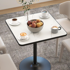 HOMCOM - Table à manger ronde avec plateau effet marbre et base ronde pour 4 personnes - blanc-Peut également servir de bureau à domicile 