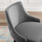 Modway - Adorn Performance Velvet Tabouret de comptoir - Gris-Tissu résistant aux taches durable