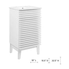 Modway - Render 18" Armoire à coiffeuse de salle de bain - Blanc blanc-Étagère de rangement réglable
