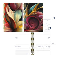 Blueline - 2024-2025 agenda académique hebdomadaire/mensuel - 8 po x 5 po - Collection Floral assortie - Anglais-13 mois, juillet 2024 à juillet 2025