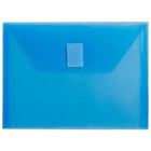 JAM Paper Enveloppes avec fermeture velcro pour des documents taille fiche, 5 1/2 x 7 1/2 po, bleu, 24/paquet-Bleu