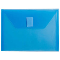 JAM Paper Enveloppes avec fermeture velcro pour des documents taille fiche, 5 1/2 x 7 1/2 po, bleu, 24/paquet-Bleu