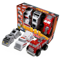 Popular Playthings - PPY60402 Camion magnétique à construire - Incendie et sauvetage-Une excellente façon pour les enfants d'apprendre le jeu créatif.
