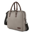 Bugatti - Collection Contraste - Mallette professionnelle 14,1 po - Gris (EXB2161BU-GREY)-Cuir Vegan Grain Galet Gris