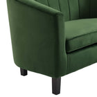 Modway - Prospect Chenal Touffé Performance Velvet Fauteuil - Émeraude-Tufting du chenal