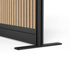 Luxor - Mur modulaire 70 x 48 - Lattes de bois dans un cadre noir-Aide à définir les zones sans murs permanents
