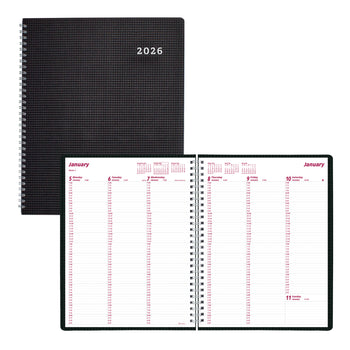 Lot De 4 Agendas De Poche 2026 A7 - Couverture PU Texturée, 120 Pages, 10.6x7.8cm - Pour Bureau, Étudiants