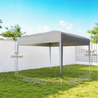 Outsunny - Tente gazébo pliante d'extérieur 10 pi l x 10 pi L - Gris-Convient pour les réunions de famille, barbecues ou autres activités en plein air