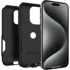 OtterBox - Commuter Coque de Protection pour iPhone 15 Pro 2023 - Noir-Les couvercles de ports bloquent la poussière et la saleté