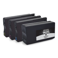 TRU RED - Cartouche d’encre 3JA03AN/3JA00AN/3JA01AN/3JA02AN HP 962XL remise à neuf - rendement élevé - noir/cyan/magenta/jaune - 4 Pack-Noir, Cyan, Magenta, Jaune