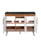 Modway - Energize Double évier 48" Vanette de salle de bain - Noir blanc cerise-8