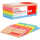 Staples - Blocs de feuillets ultra-autocollants, 3 x 3 po, collection Golden Hour, paquet de 12-Feuillets ultra-autocollants pour une adhérence fiable