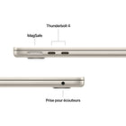 Apple - MacBook Air 13 po - M5 - 10 coeurs - 512 Go SSD - Mémoire unifiée 16 Go - Comète-Connectez Absolument Tout - MacBook Air comprend deux ports Thunderbolt 4, un port de recharge MagSafe, une prise pour écouteurs ainsi que la puce réseau sans fil N1 d’Apple pour le Wi-Fi 7 et le Bluetooth 6. Et il prend en charge Jusqu’à deux moniteurs externes