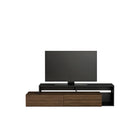 Nexera - Meuble audio-vidéo Tonik 72 po, Noyer et noir-Finition en mélamine de qualité supérieure, résistante aux égratignures, aux taches et à l'eau pour votre usage quotidien