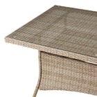 Manhattan Comfort - Table de salle à manger d'extérieur moderne Genoa 160 cm - Tressage couleur naturel tan-Structure en acier enveloppée de rotin en PVC parfaite pour l'extérieur