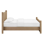 Modway - Rael Performance Velvet Lit plateforme Queen, Taupe-Assemblée requise