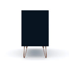 Manhattan Comfort - Rockefeller commode moderne mi-siècle 35,24" - tatiana bleu minuit-Garantie limitée du fabricant de 30 jours