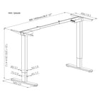 Uplite - Cadre de bureau électrique assis-debout à double moteur - Noir-Dimensions du cadre (debout) : 55" (L) x 19,5" (l) x 47,2" (H)