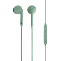 Basic Tech Écouteurs filaires avec contrôle du volume et microphone intégré -Sauge-Universel