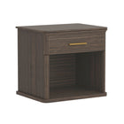 Manhattan Comfort - Table de nuit traditionnelle Clifford à 1 tiroir - Noyer-Design compact et fonctionnel idéal pour les chambres, les chambres d'amis ou les petits espaces