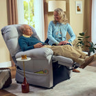 Journey - Fauteuil releveur Perfect Sleep Deluxe Plus 2 zones chauffage et massage cuir - marron châtaigne-Passe en douceur de la position assise verticale à la position entièrement horizontale pour un confort tout au long de la journée et pendant la nuit
