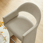 Modway - Talia 41 pouces Tissu rembourré Tabouret de bar - Lin-Larges accoudoirs angulaires